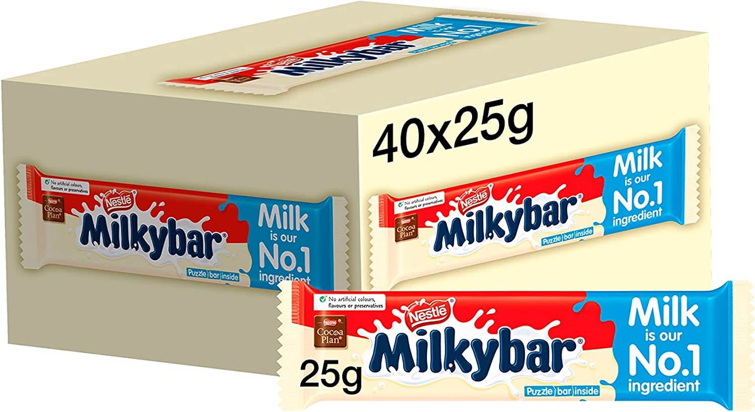 Milkybar White Chocolate Bars Box of 40