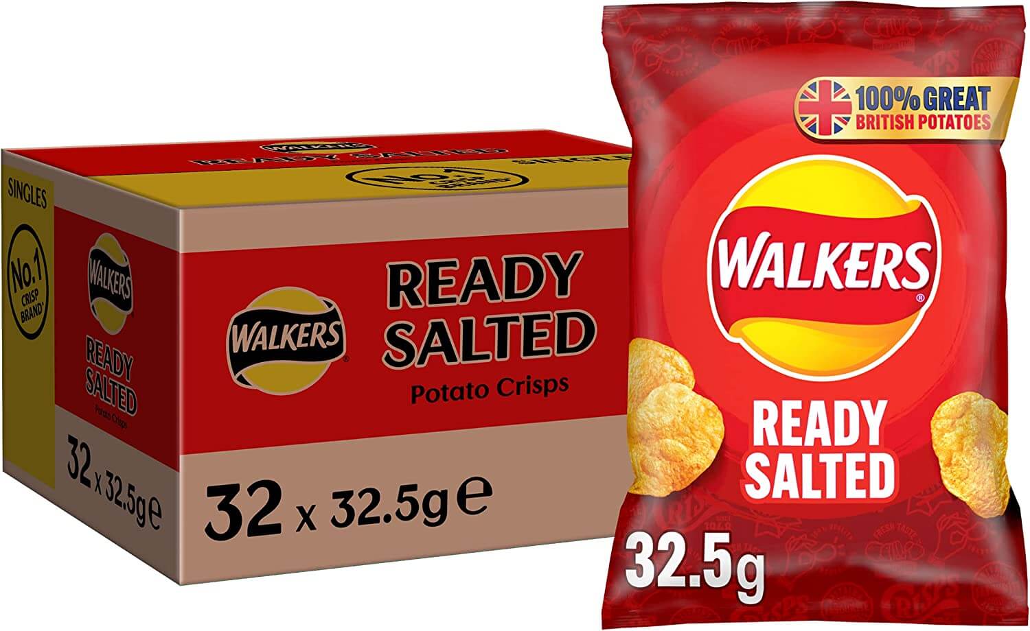 Walkers Ready Salted Crisps Box of 32